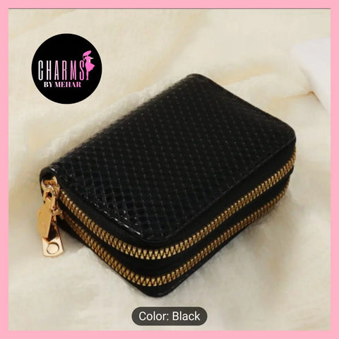 High Quality snake print  double side zipper Wallet & credit card holder