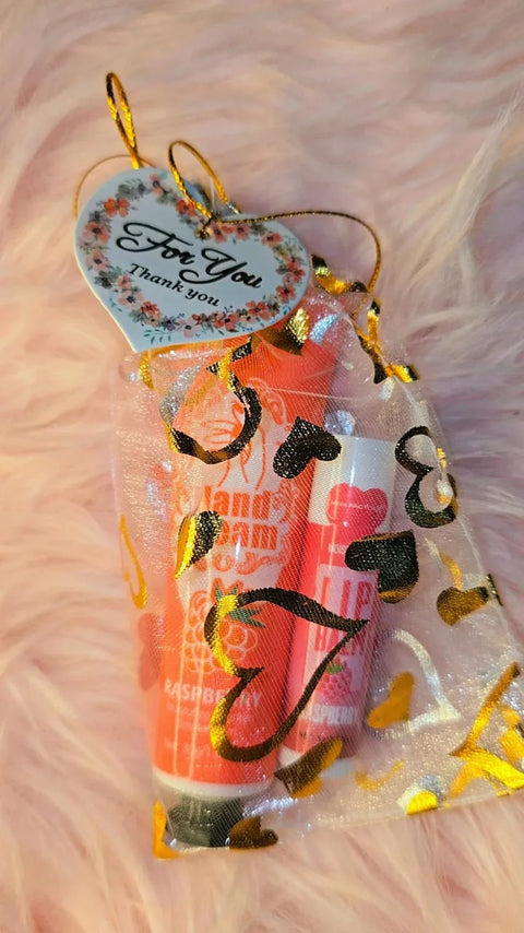 Lip balm + hand Cream set (Different Fragrances)