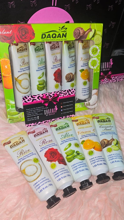 Daqan Hand & Foot Cream set of 5 Different Fragrance