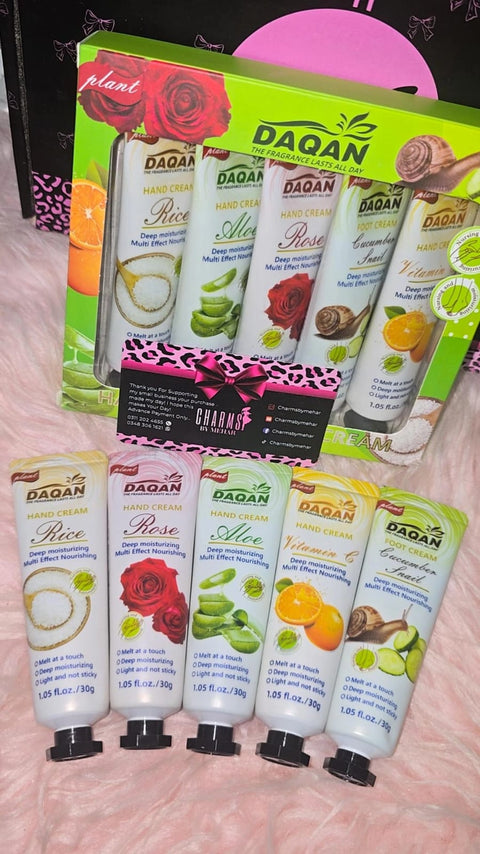 Daqan Hand & Foot Cream set of 5 Different Fragrance