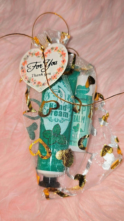 Lip balm + hand Cream set (Different Fragrances)