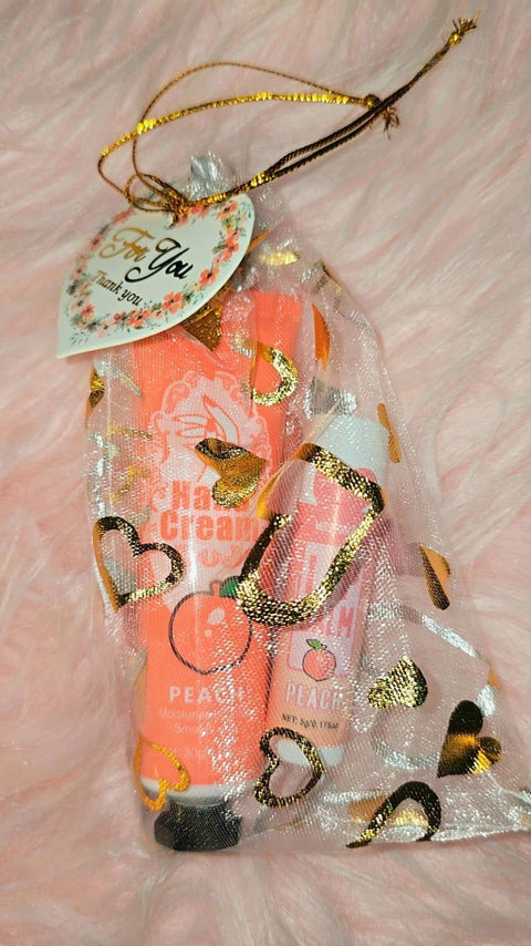 Lip balm + hand Cream set (Different Fragrances)