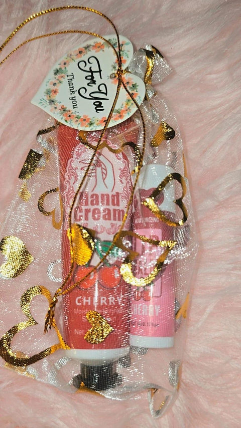 Lip balm + hand Cream set (Different Fragrances)