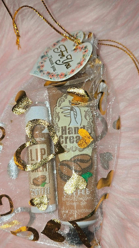 Lip balm + hand Cream set (Different Fragrances)