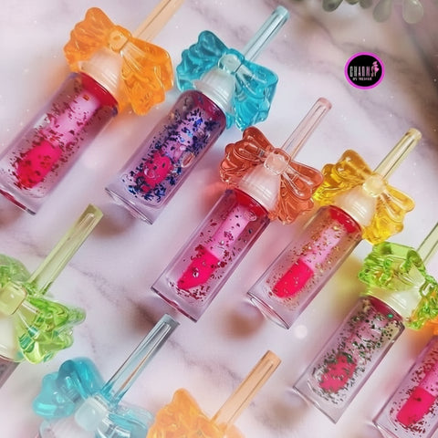 Crazy crystal lip tinted lip gloss or lip oil