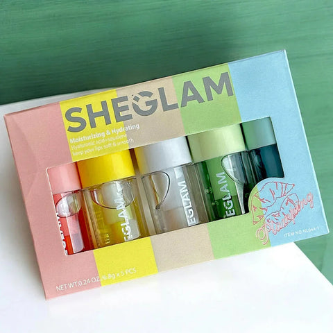 Sheglam Jelly Hydrating Lip Oil – Transparent Glossy (full bundle pack OF 5 )
