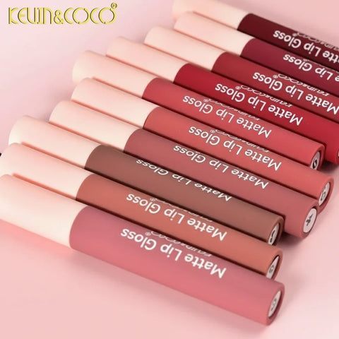 KEUIN&COCO Matte Lip Glosses Pack of 10