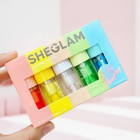 Sheglam Jelly Hydrating Lip Oil – Transparent Glossy (full bundle pack OF 5 )