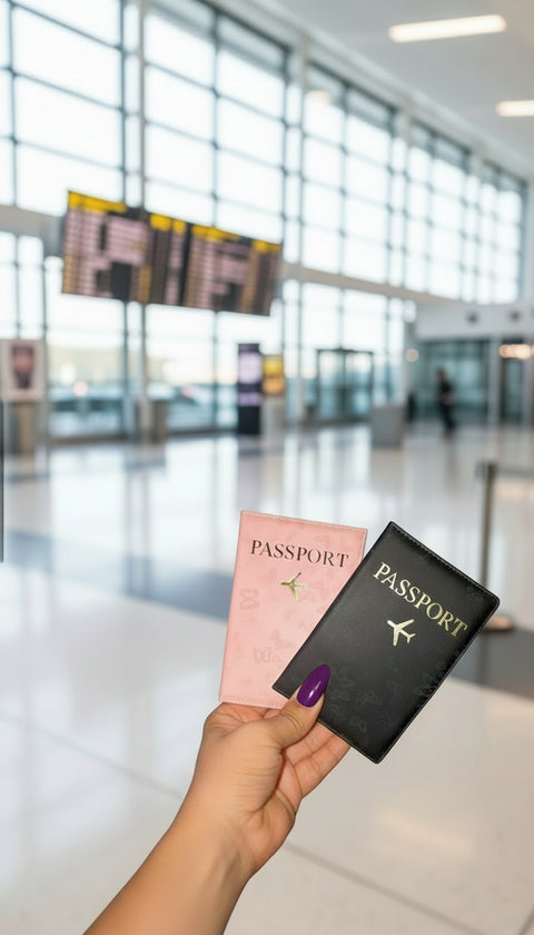 Luxury leather Butterfly Passport Cover