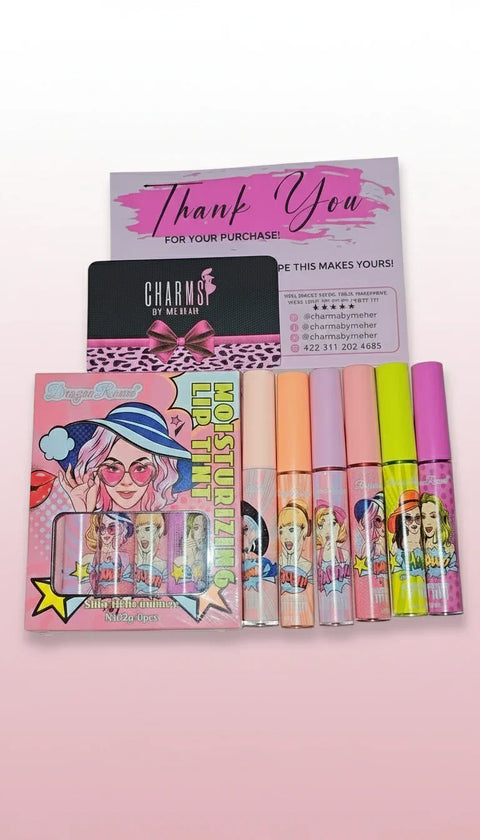 Moisturising lip tint for makeup lovers 6 pc set