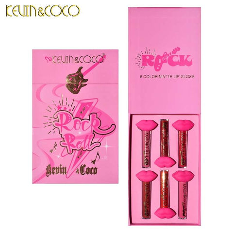 Kevin&Coco 6-Color Rock and Roll Matte Lip Gloss Set