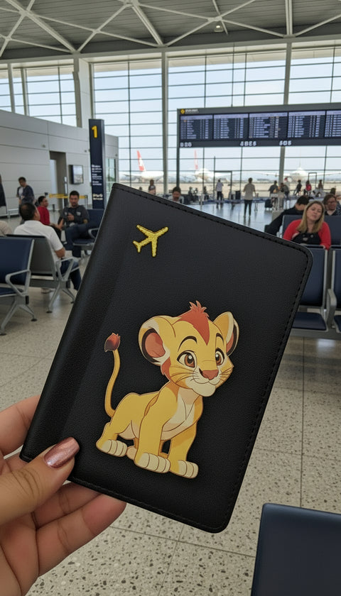 Lion Character Passport Cover