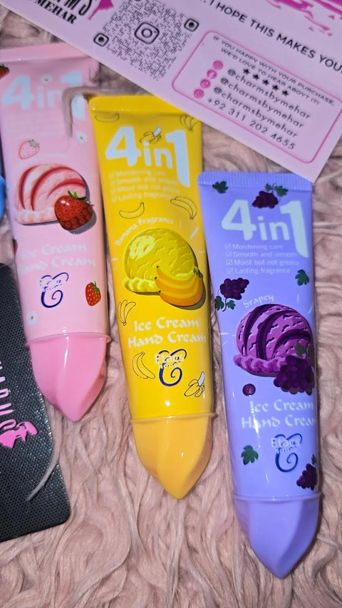 Ice Cream 4 in 1 Hand Cream Set