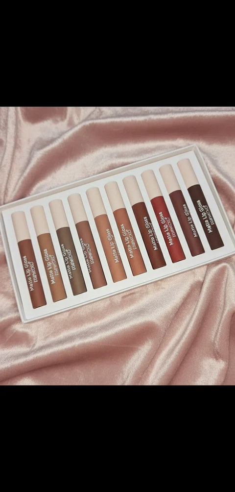 KEUIN&COCO Matte Lip Glosses Pack of 10