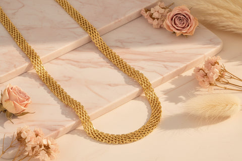 Mesh chain Necklace stainless steel