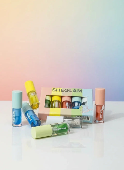 Sheglam Jelly Hydrating Lip Oil – Transparent Glossy (full bundle pack OF 5 )