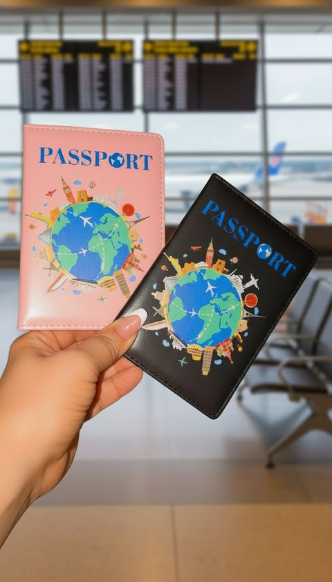 World 🌎 leather Passport Cover