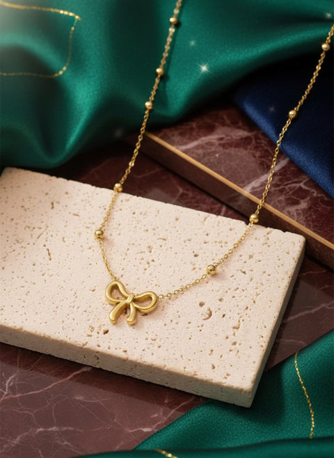 Stainless steel Bow Pendant Chain