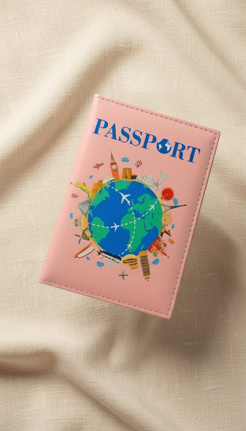 World 🌎 leather Passport Cover