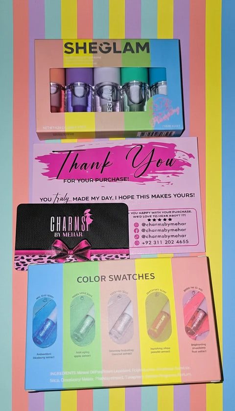 Sheglam Jelly Hydrating Lip Oil – Transparent Glossy (full bundle pack OF 5 )