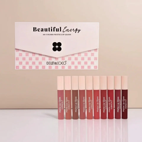 KEUIN&COCO Matte Lip Glosses Pack of 10